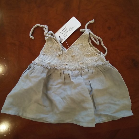 violeta federico newborn dress size 0-3 month grey - Picture 3 of 3
